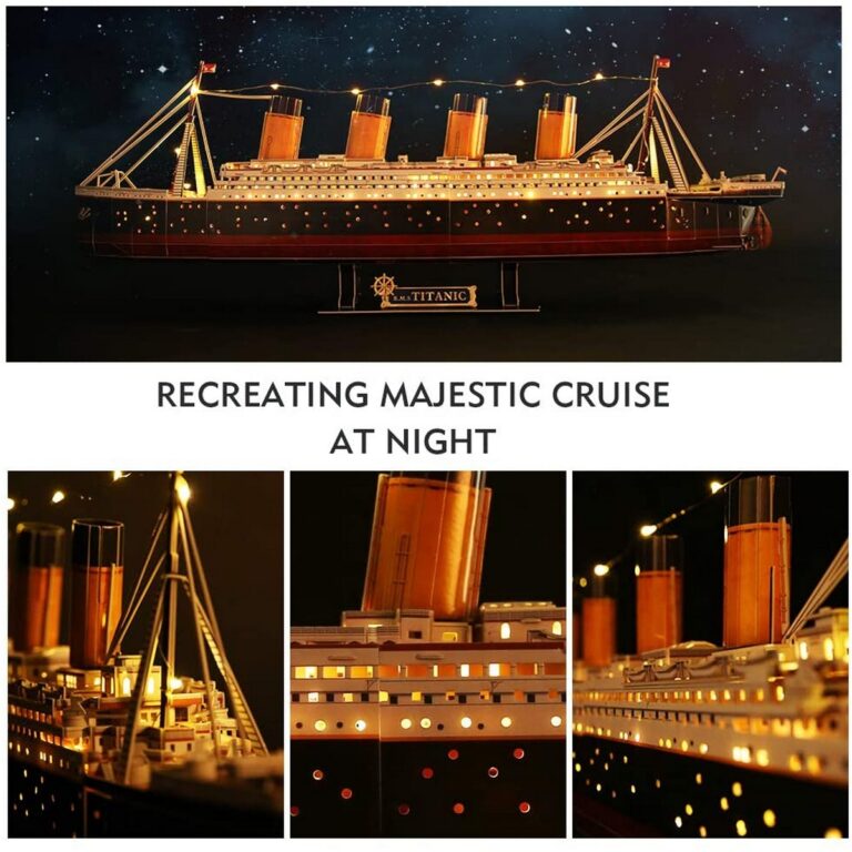 Party town Puzzle 3D - Maqueta Titanic LED, Maquetas para Construir  Adultos Y Niños, Titanic Maqueta, Maqueta Barco LED 266 Piezas, Puzzles  3D
